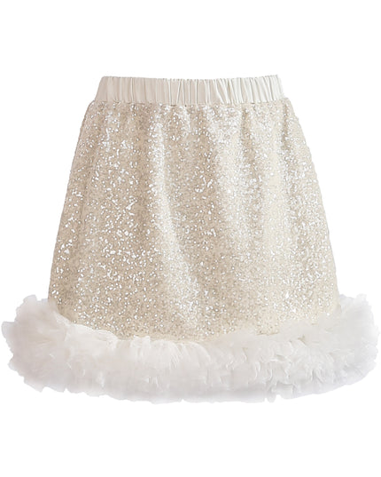 kids atelier tulleen Cream Celeste Sequin Party Outfit