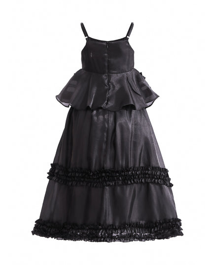 kids atelier tulleen Black Calista Ruffle Skirt Set