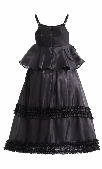 kids atelier tulleen Black Calista Ruffle Skirt Set