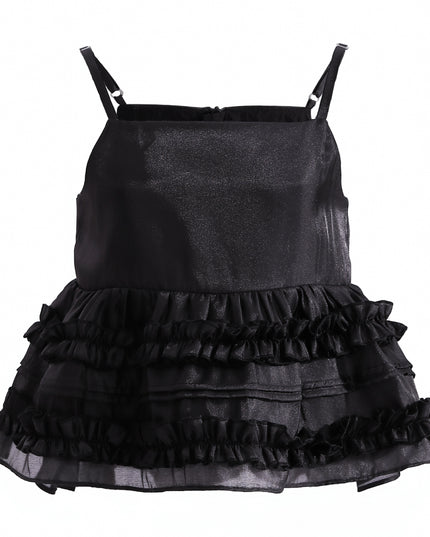 kids atelier tulleen Black Calista Ruffle Skirt Set