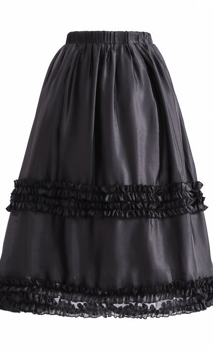 kids atelier tulleen Black Calista Ruffle Skirt Set