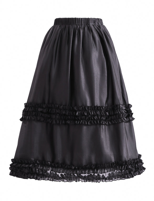 kids atelier tulleen Black Calista Ruffle Skirt Set