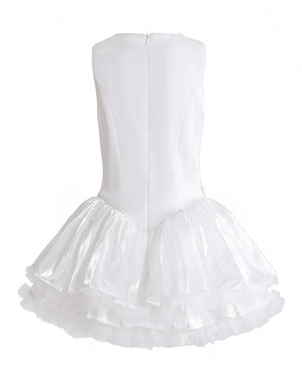 kids atelier tulleen White Soraya Floral Tulle Dress