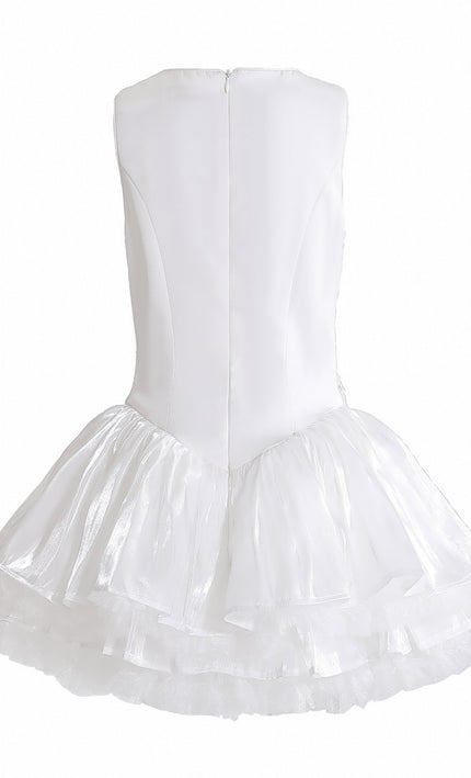 kids atelier tulleen White Soraya Floral Tulle Dress