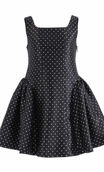 kids atelier tulleen Black Vivienne Polka Dot Dress