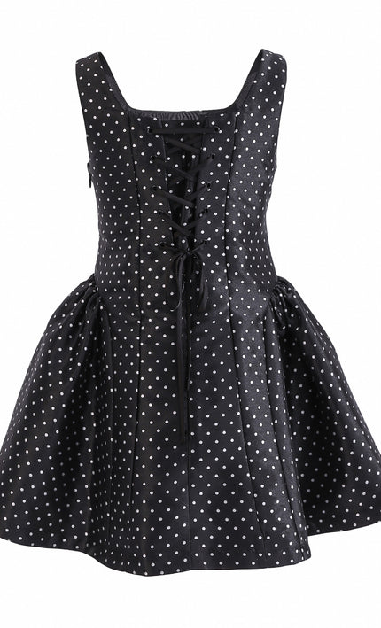 kids atelier tulleen Black Vivienne Polka Dot Dress