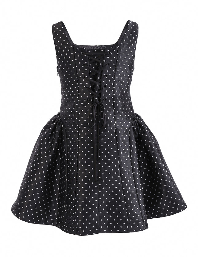 kids atelier tulleen Black Vivienne Polka Dot Dress