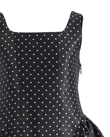 kids atelier tulleen Black Vivienne Polka Dot Dress