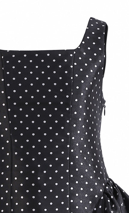 kids atelier tulleen Black Vivienne Polka Dot Dress