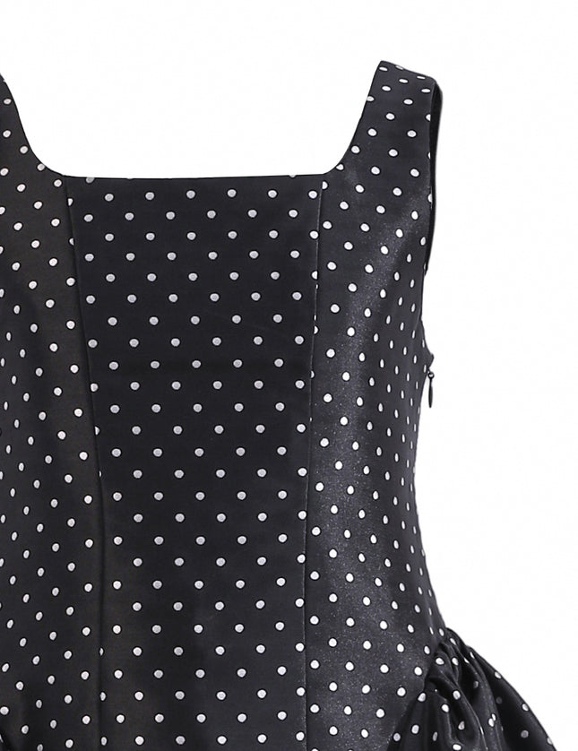 kids atelier tulleen Black Vivienne Polka Dot Dress