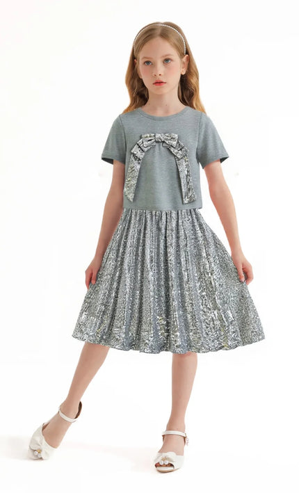 kidsatelier-tulleen-Silver-Sequin-Bow-T-shirt-Skirt-Set