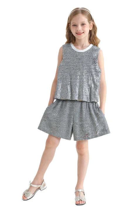 kidsatelier-tulleen-Silver-Sequin-Sleeveless-Shorts-Set