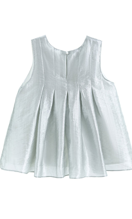 kidsatelier-tulleen-Metallic-Ruffle-Bow-Sleeveless-Top-Skirt-Set