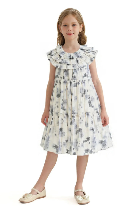 kidsatelier-tulleen-ivory-floral-short-sleeve-dress