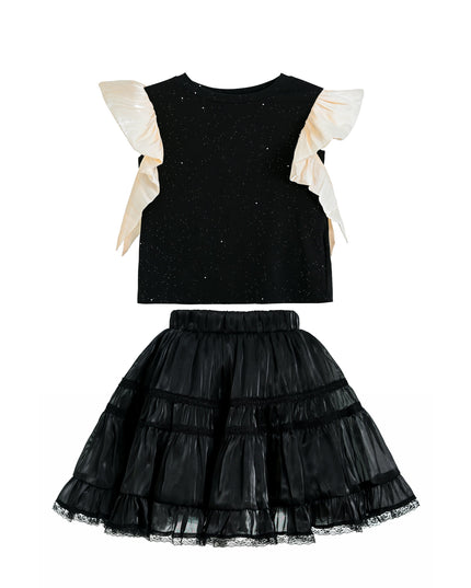 kidsatelier-tulleen-black-glitter-ruffle-skirt-set