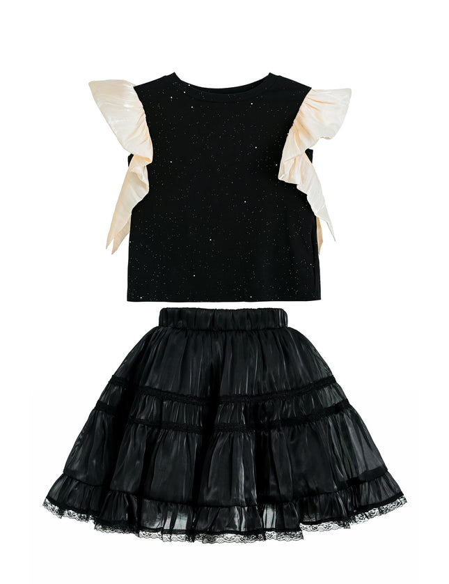 kidsatelier-tulleen-black-glitter-ruffle-skirt-set