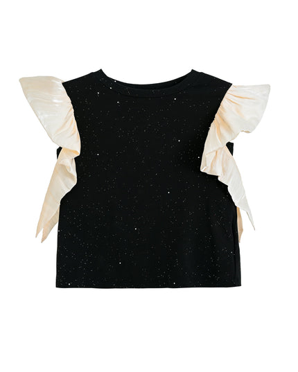 kidsatelier-tulleen-black-glitter-ruffle-skirt-set