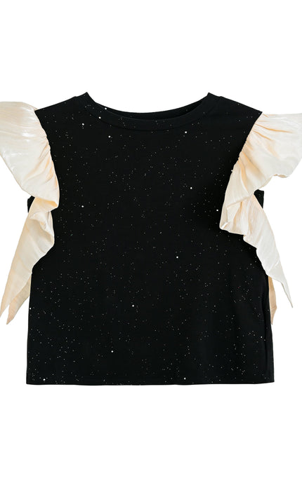 kidsatelier-tulleen-black-glitter-ruffle-skirt-set