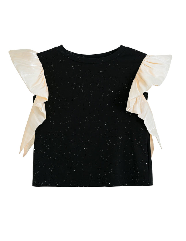 kidsatelier-tulleen-black-glitter-ruffle-skirt-set