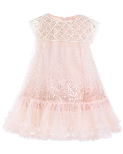 kids atelier tulleen Pink Renoria Lace Sparkle Dress