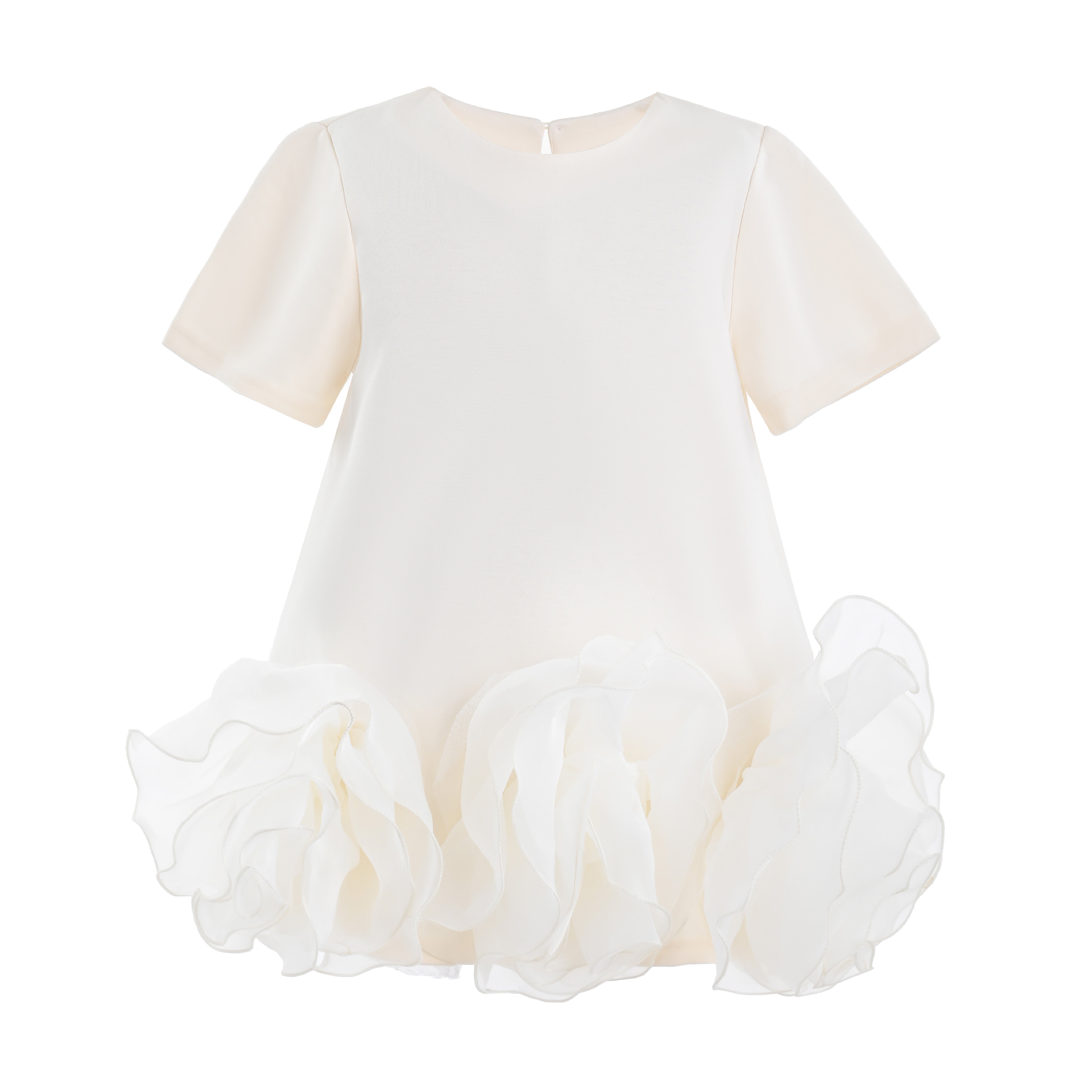 Beige Verina Ruffled Hem A-Line Dress 9Y / Beige