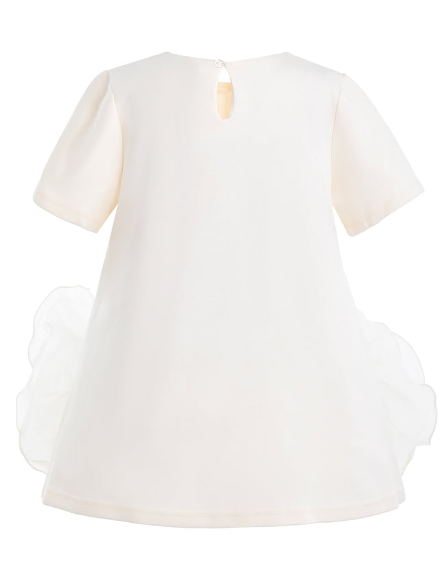 kids atelier tulleen Beige Verina Ruffled Hem A-Line Dress