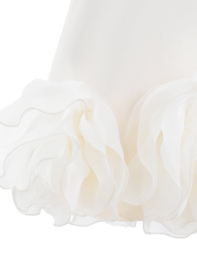 kids atelier tulleen Beige Verina Ruffled Hem A-Line Dress