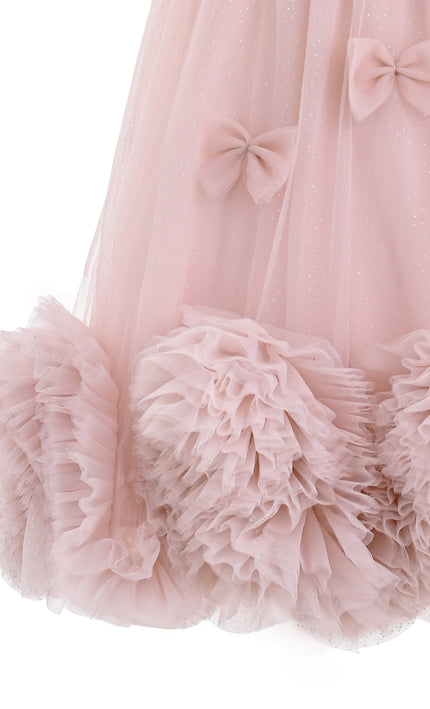 kids atelier tulleen Pink Mirielle Ribbon Bow Dress