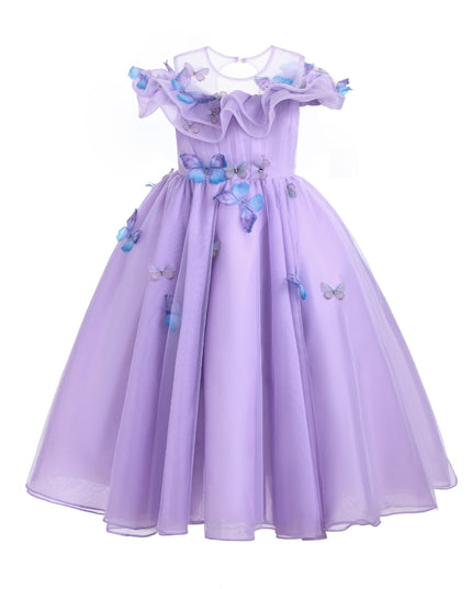 kids atelier tulleen Lavender Zelia Butterfly Gown