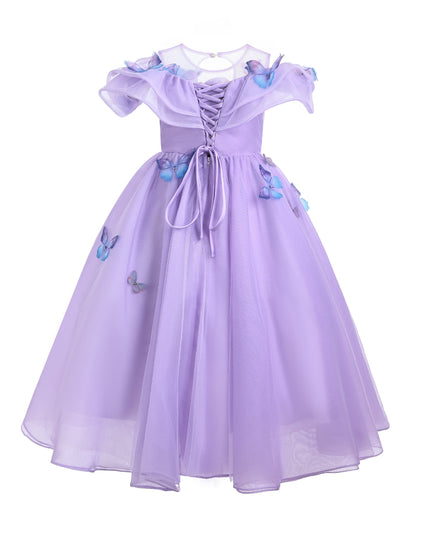 kids atelier tulleen Lavender Zelia Butterfly Gown