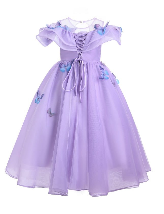 kids atelier tulleen Lavender Zelia Butterfly Gown