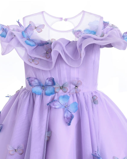 kids atelier tulleen Lavender Zelia Butterfly Gown