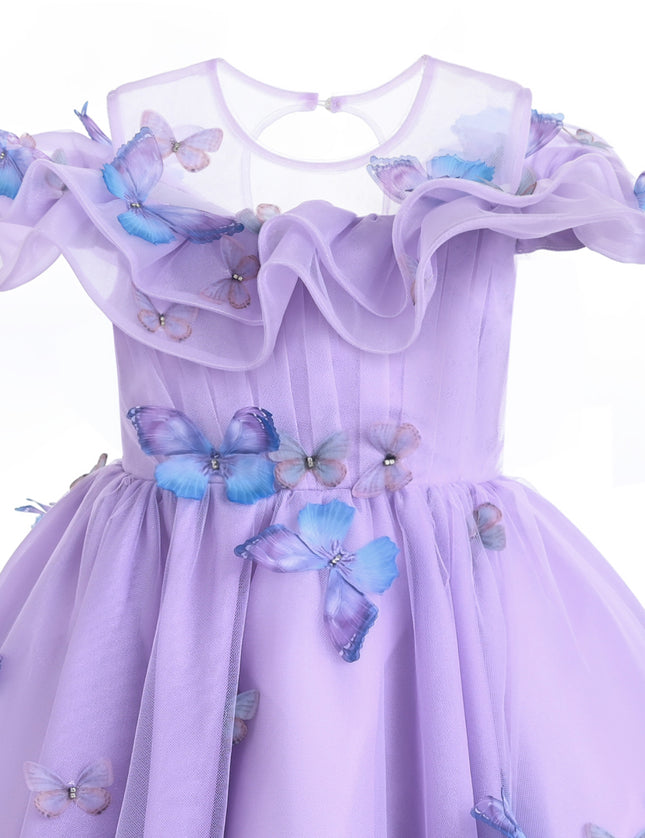 kids atelier tulleen Lavender Zelia Butterfly Gown