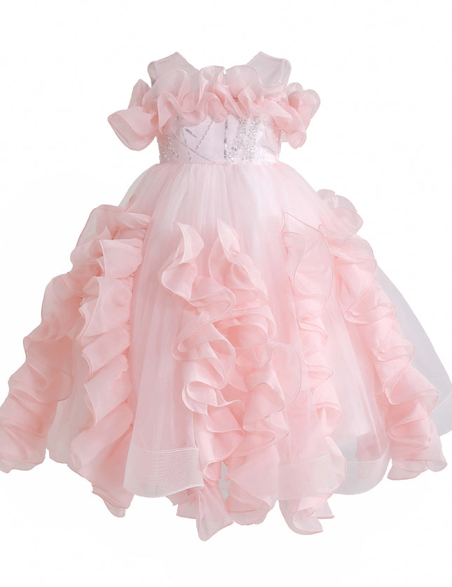 kids atelier tulleen Pink Avalora Ruffled Formal Dress