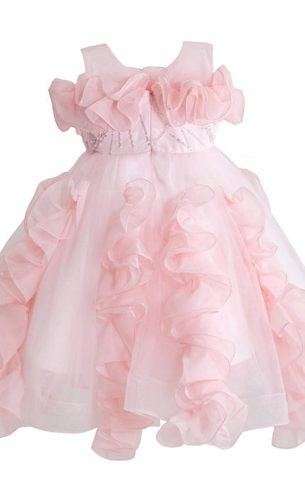 kids atelier tulleen Pink Avalora Ruffled Formal Dress