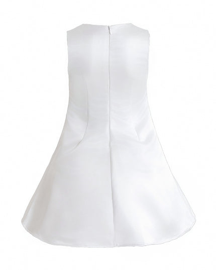 kids atelier tulleen White HoneyBelle Floral Overlay Dress