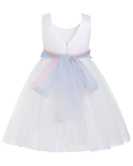 kids atelier tulleen White Elarisse Floral Waist Dress