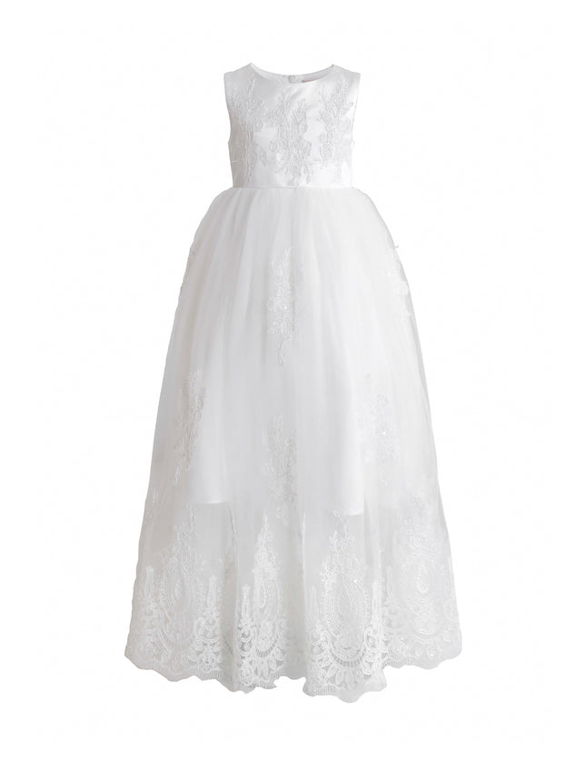 kids atelier tulleen White Avalora Lace Tulle Dress