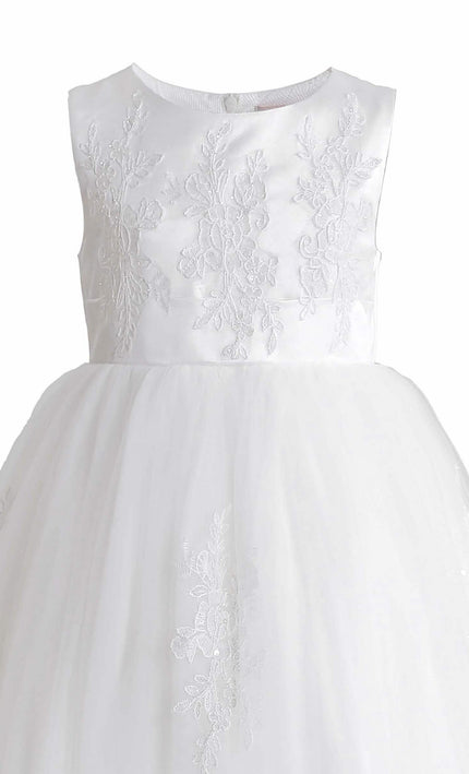 kids atelier tulleen White Avalora Lace Tulle Dress