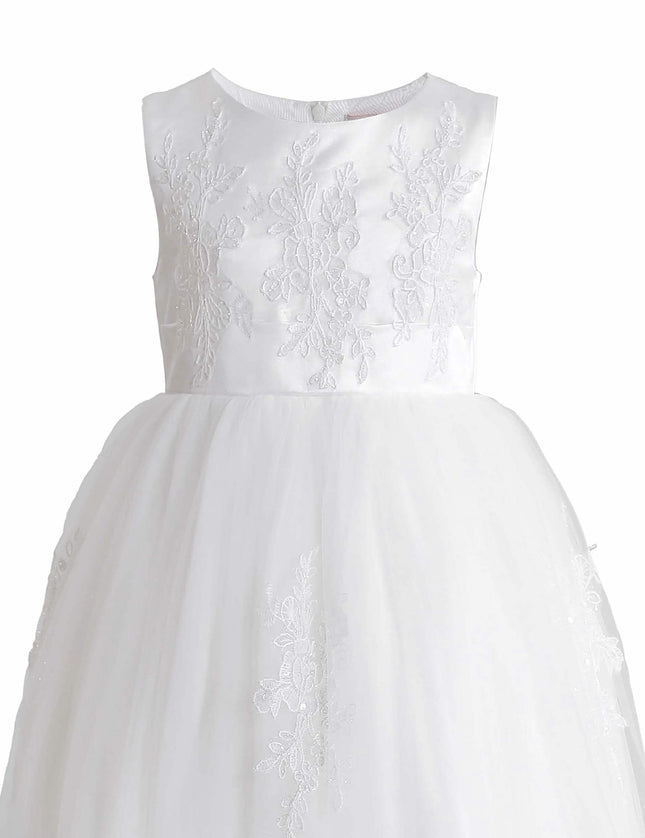 kids atelier tulleen White Avalora Lace Tulle Dress