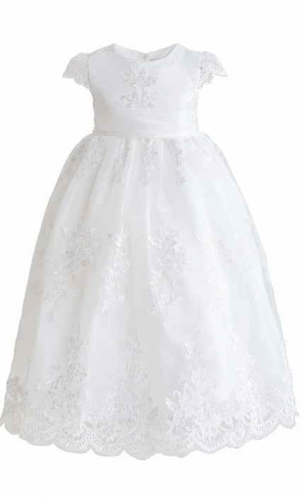 kids atelier tulleen White Valina Lace Communion Dress
