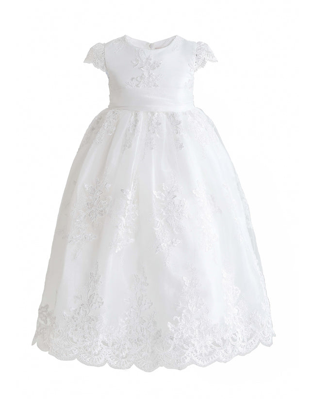 kids atelier tulleen White Valina Lace Communion Dress