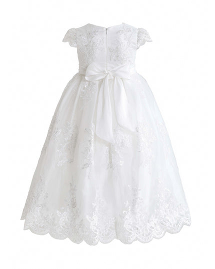 kids atelier tulleen White Valina Lace Communion Dress