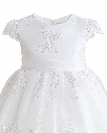 kids atelier tulleen White Valina Lace Communion Dress