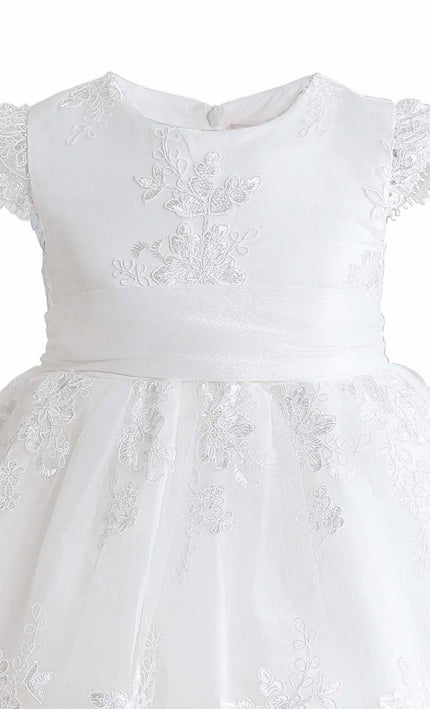 kids atelier tulleen White Valina Lace Communion Dress