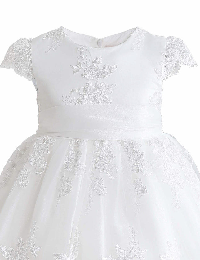 kids atelier tulleen White Valina Lace Communion Dress