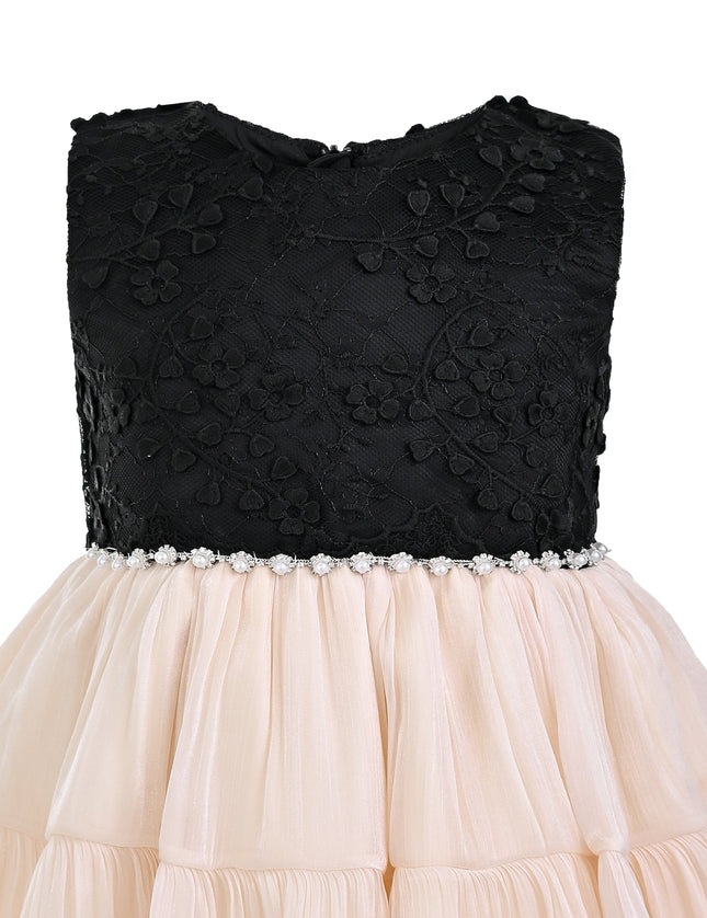 kids atelier tulleen Black Veyona Lace Tulle Dress
