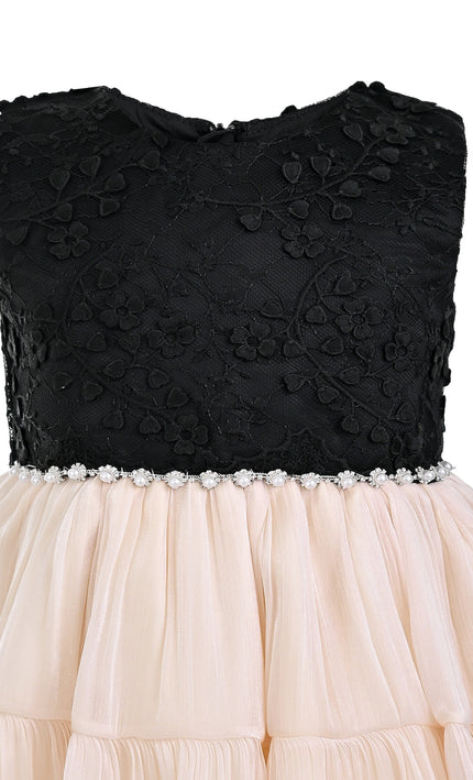 kids atelier tulleen Black Veyona Lace Tulle Dress