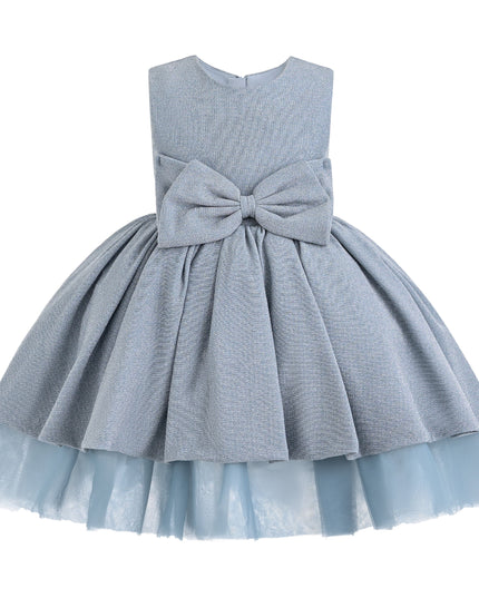 kids atelier tulleen blue Isalyn Glitter Bow Dress