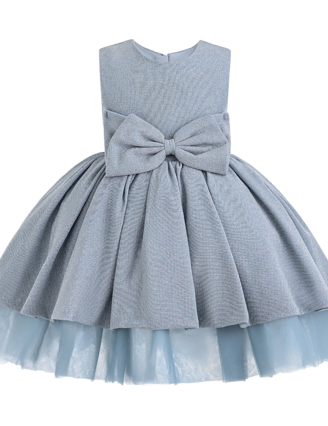 kids atelier tulleen blue Isalyn Glitter Bow Dress